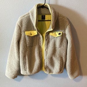 Cozy Cream and Yellow Teddy Jacket